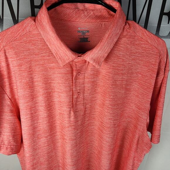 Member's Mark Peach Colored Performance Golf Polo Collared Shirt Men's Size L - Picture 2 of 6